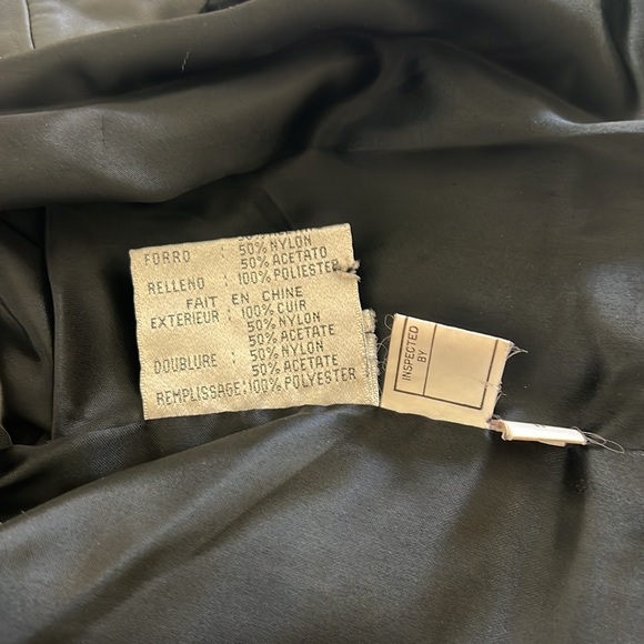 LEATHER FRONT VEST BY STUDIO SIENA BLACK LEATHER SIZE S. BACK IS MATERIAL. - Picture 11 of 16